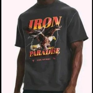 Under Armour Mens Project Rock Iron Paradise Cutoff Sweatshirt T